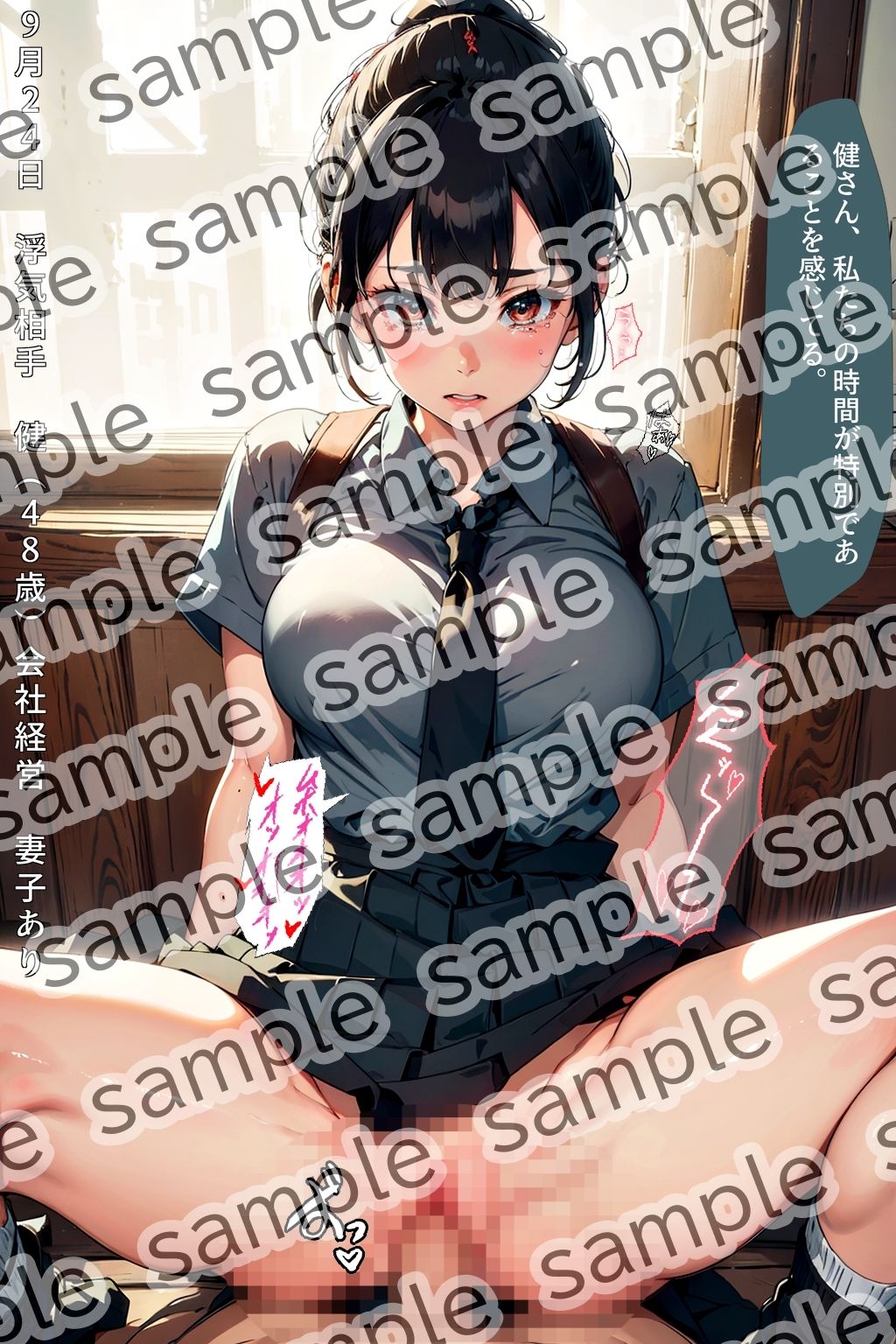 サンプル画像2:清楚でポニーテールの似合うコスプレ好きの僕の彼女さゆり（21歳）が実はただのビッチだった件 〜制服編vol.2〜(あらぶるま18＋（二次元）) [d_504448]