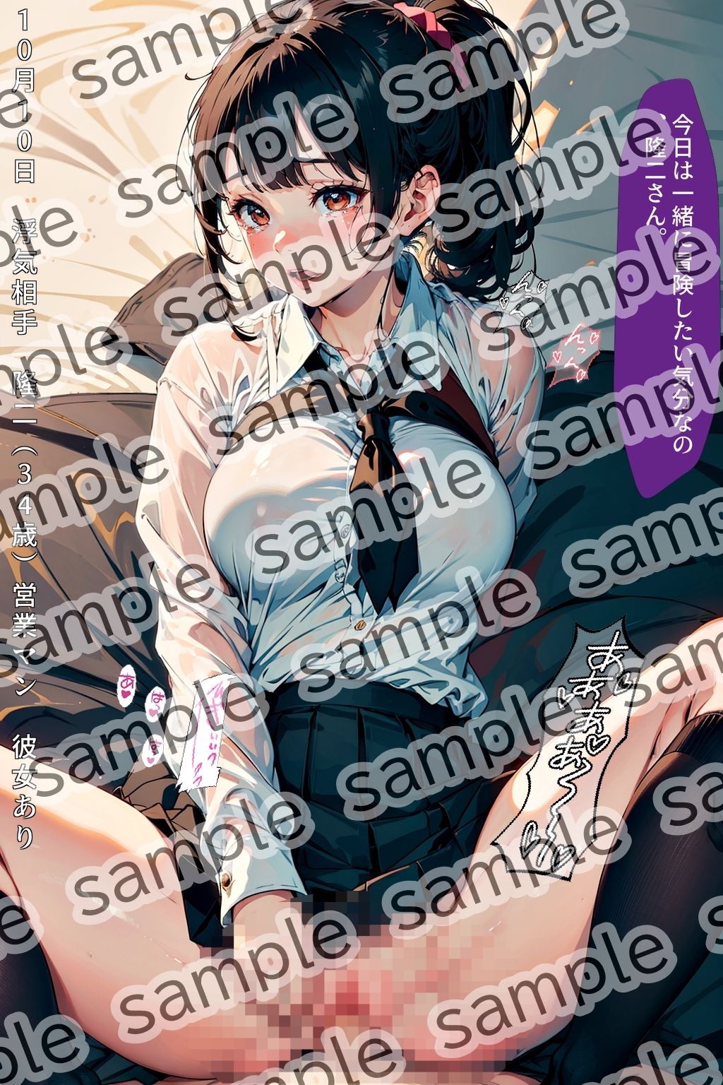 サンプル画像3:清楚でポニーテールの似合うコスプレ好きの僕の彼女さゆり（21歳）が実はただのビッチだった件 〜制服編vol.2〜(あらぶるま18＋（二次元）) [d_504448]