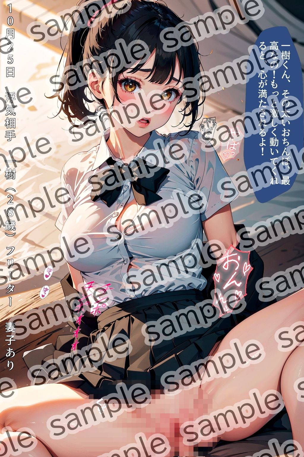 サンプル画像4:清楚でポニーテールの似合うコスプレ好きの僕の彼女さゆり（21歳）が実はただのビッチだった件 〜制服編vol.2〜(あらぶるま18＋（二次元）) [d_504448]