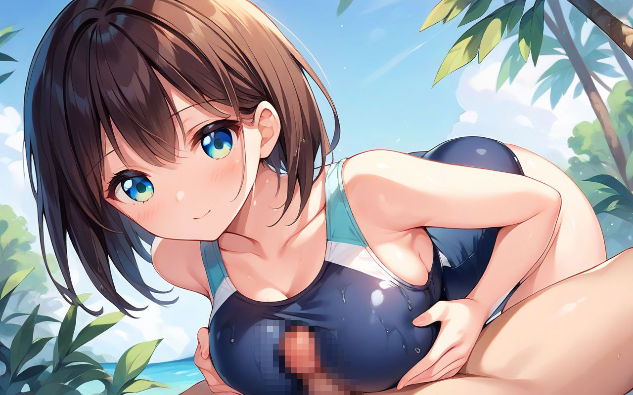 サンプル画像3:スク水巨乳少女孕ませセックス(ヤーコン) [d_504674]