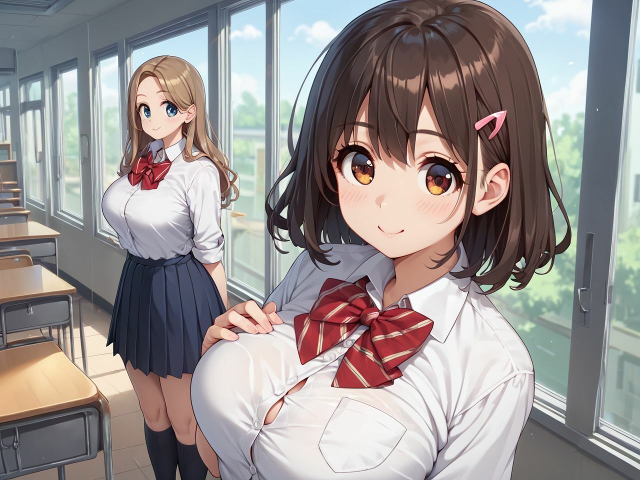 サンプル画像1:種付学園 爆乳校 -Taneduke Academy Bakunyuu class- vol.1(美女造) [d_504691]