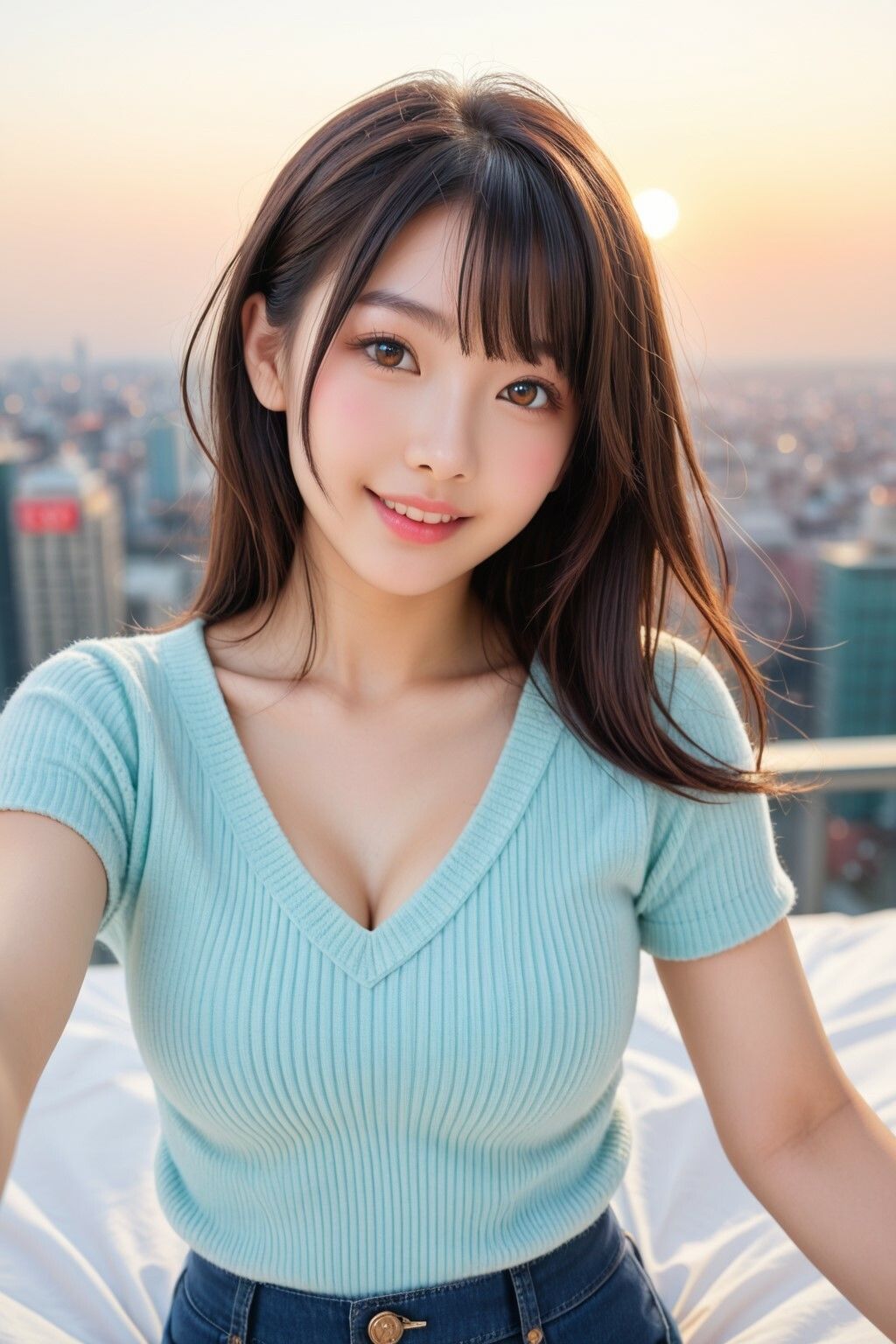 サンプル画像4:AI美女写真集〜ニットのせかい〜(さむみや写真集サークル) [d_504736]