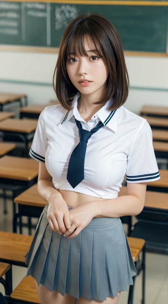 サンプル画像2:制服コスプレ美女【Japan AI Diva vol.16】(Japan AI Diva) [d_504893]