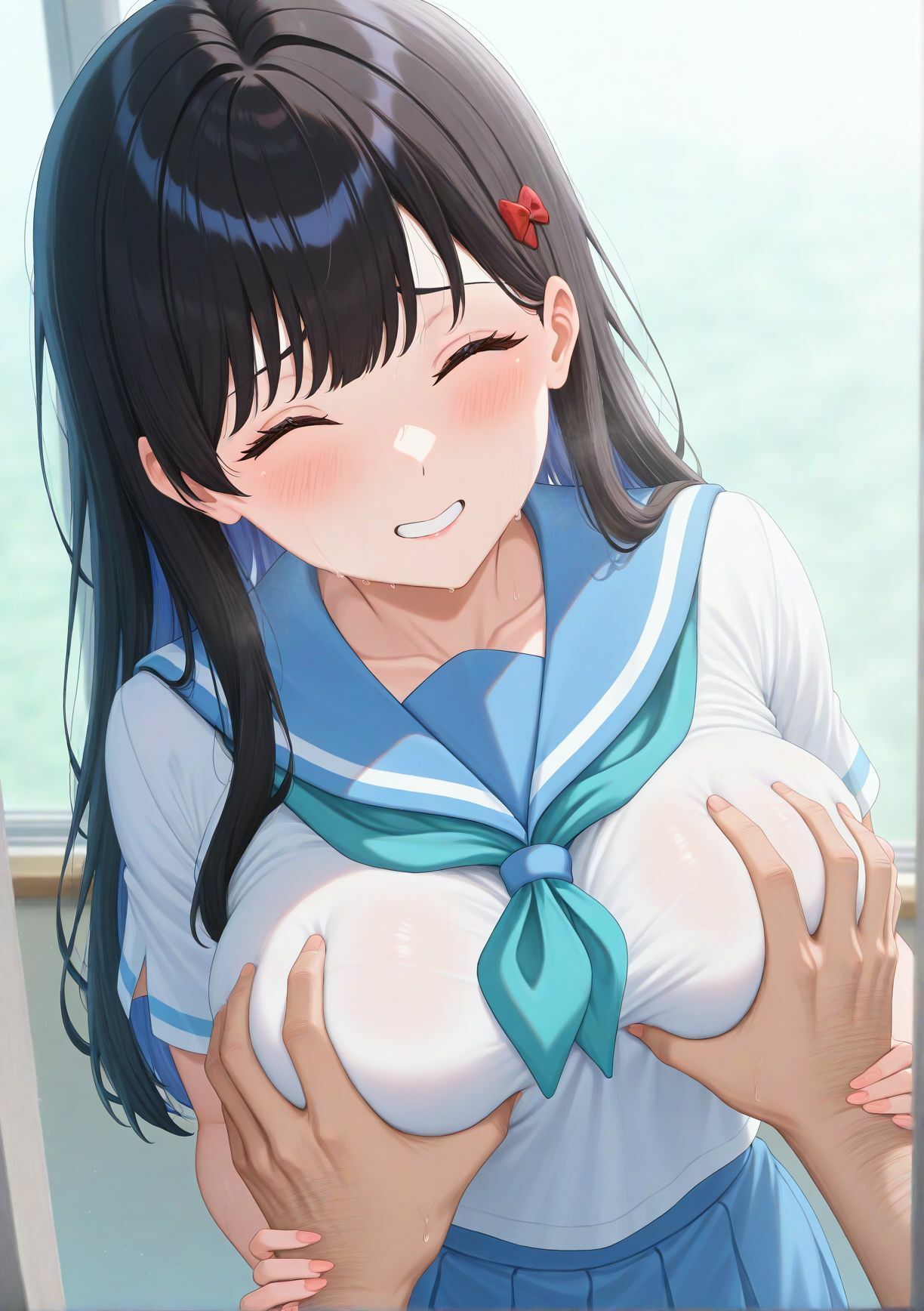 サンプル画像2:胸フェチ大興奮「あそこに響け！乳モミ日記」久〇奏編(妄想スタジオ) [d_505073]