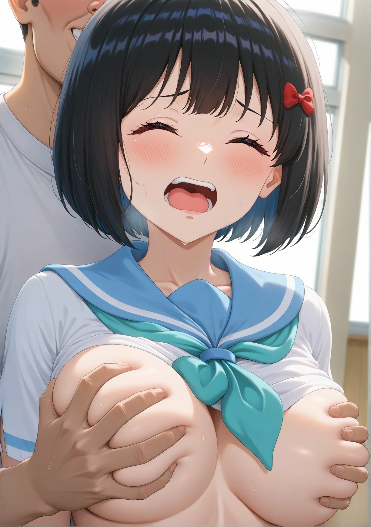 サンプル画像4:胸フェチ大興奮「あそこに響け！乳モミ日記」久〇奏編(妄想スタジオ) [d_505073]