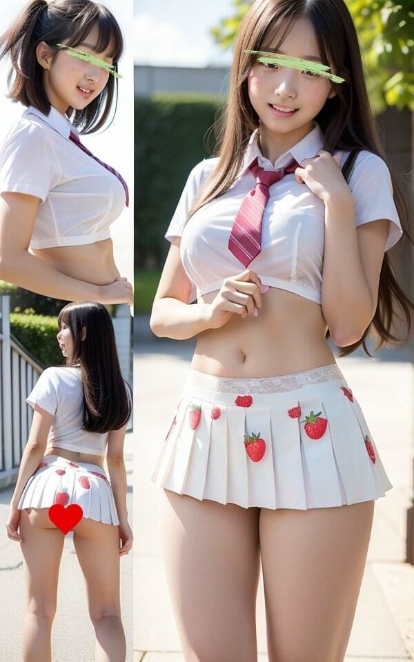 サンプル画像1:可愛い娘のいちごぱんちゅ み〜つけた？(天然アワビ) [d_505114]