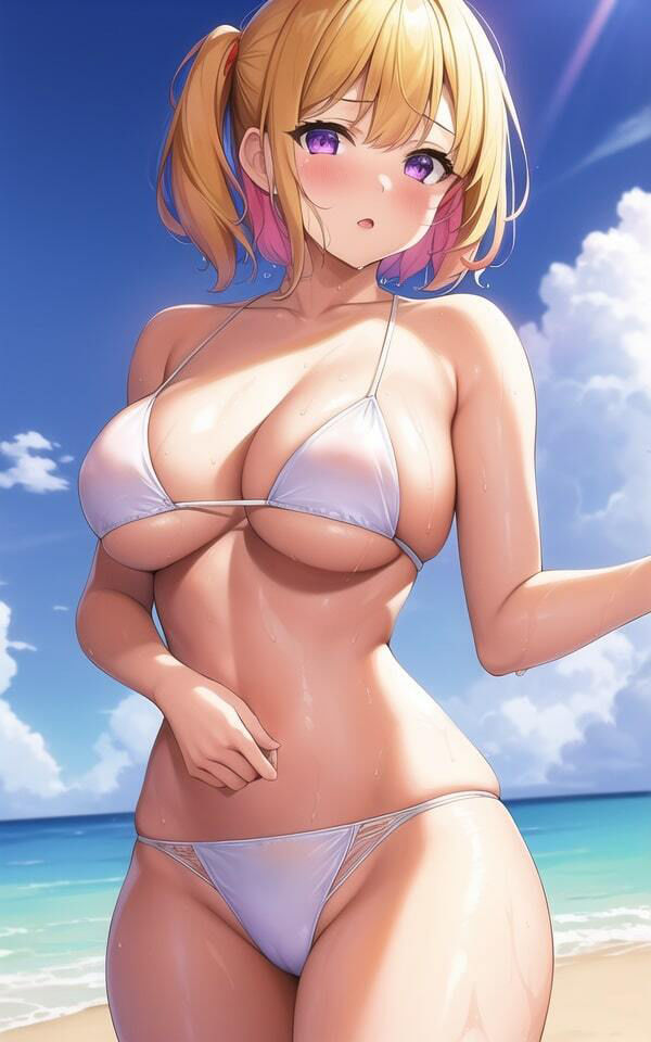 サンプル画像3:ビーチで見つけた爆乳お姉さん3(AIchina) [d_505147]