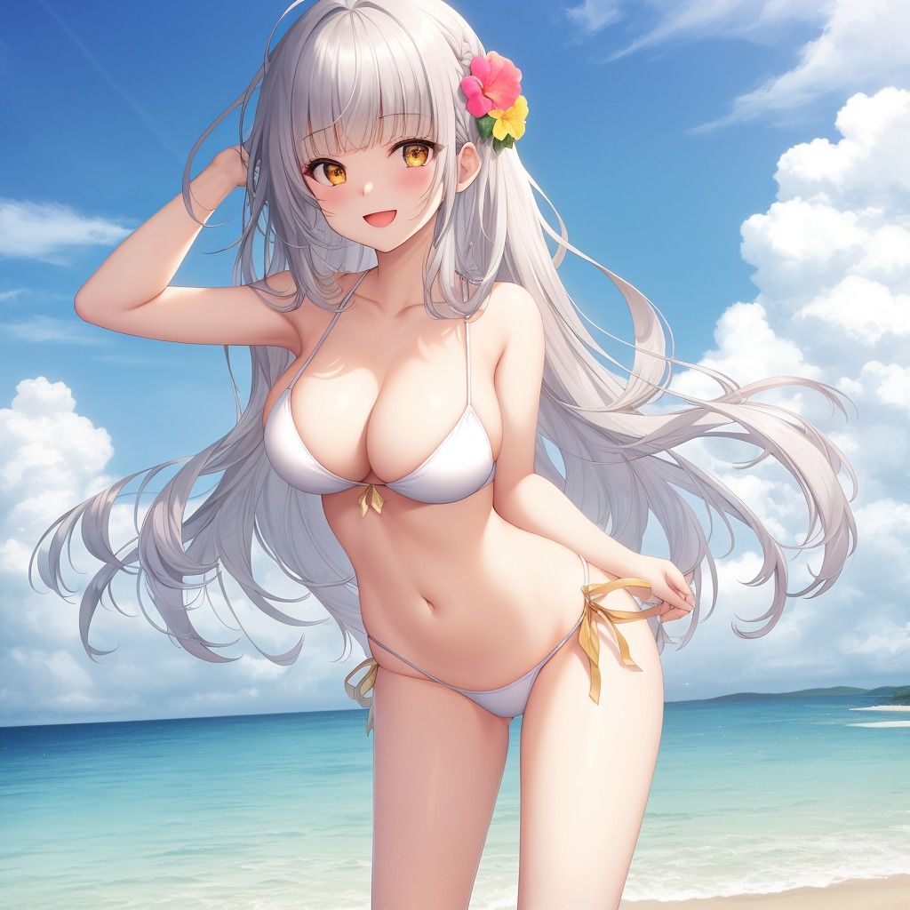 サンプル画像3:銀髪ビキニ娘ちゃん1〜500(エリシャのアトリエ) [d_505176]