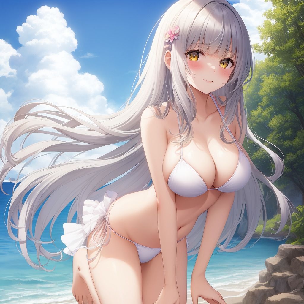 サンプル画像6:銀髪ビキニ娘ちゃん1〜500(エリシャのアトリエ) [d_505176]