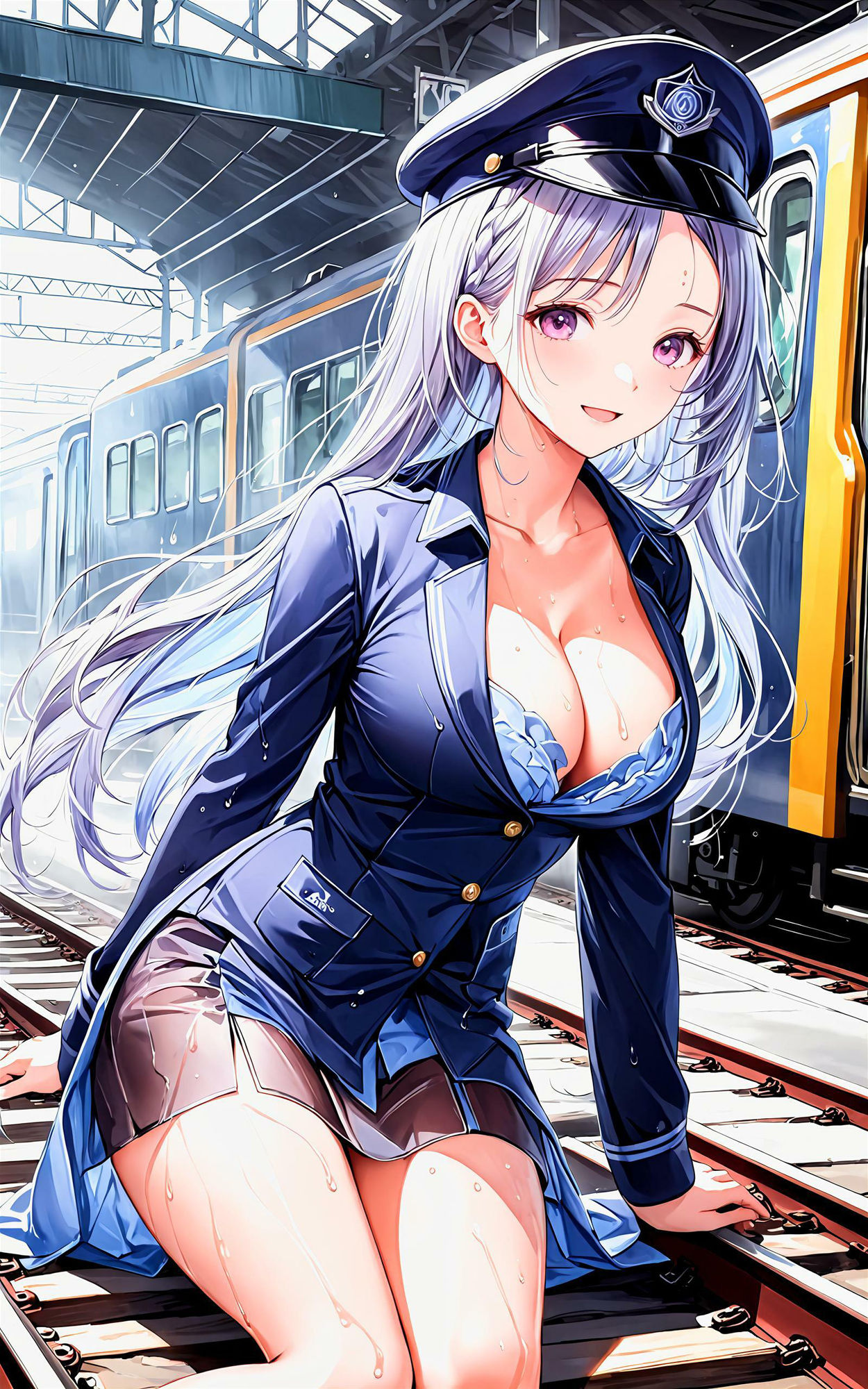 サンプル画像2:エチエチ鉄道員さん 僕の蒸気機関車はもう出発進行しているんだがw vol.2(BETA) [d_505413]