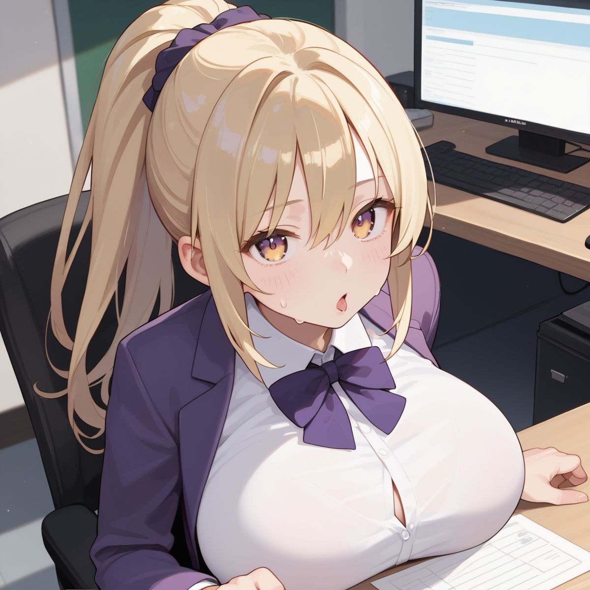 サンプル画像4:巨乳OLにヒミツのサービス残業してもらった件。〜後輩編〜 Vol.3(イセご無沙汰) [d_505451]