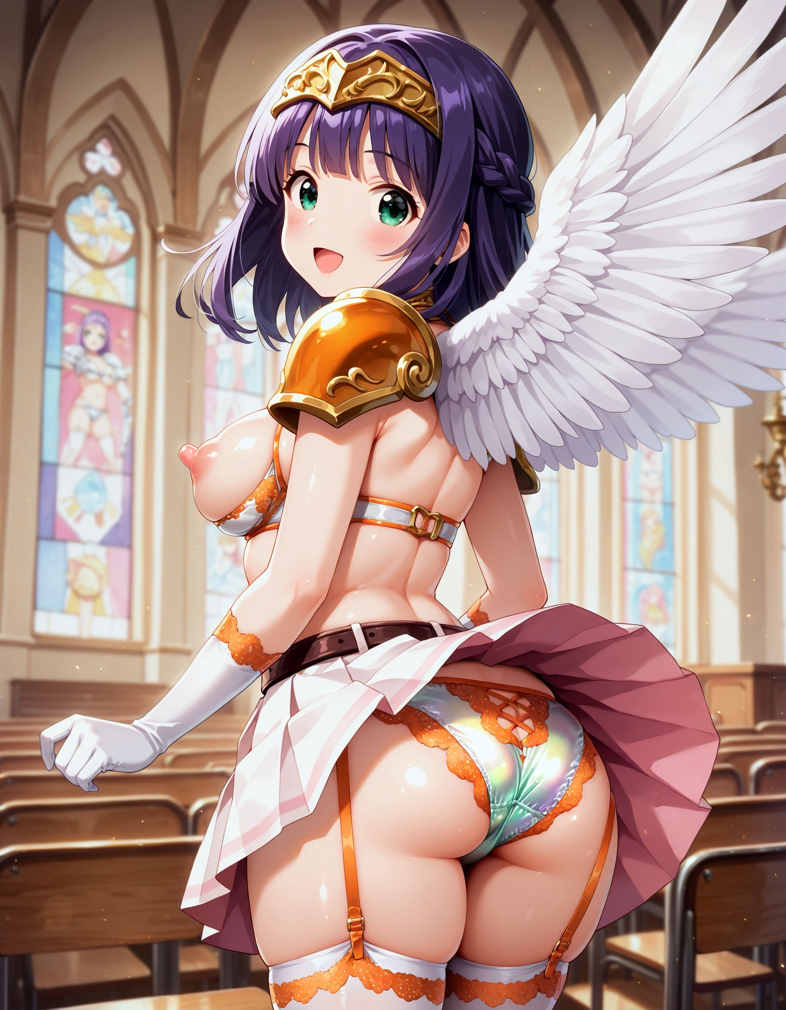 サンプル画像4:トップレスアーマーでパンチラ(D.P.H.) [d_505539]