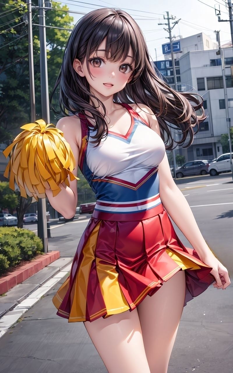 サンプル画像2:グラビア＆裏画像 JKアイドル内藤あすか 青制服バージョン(AIらぼんぬ) [d_505551]