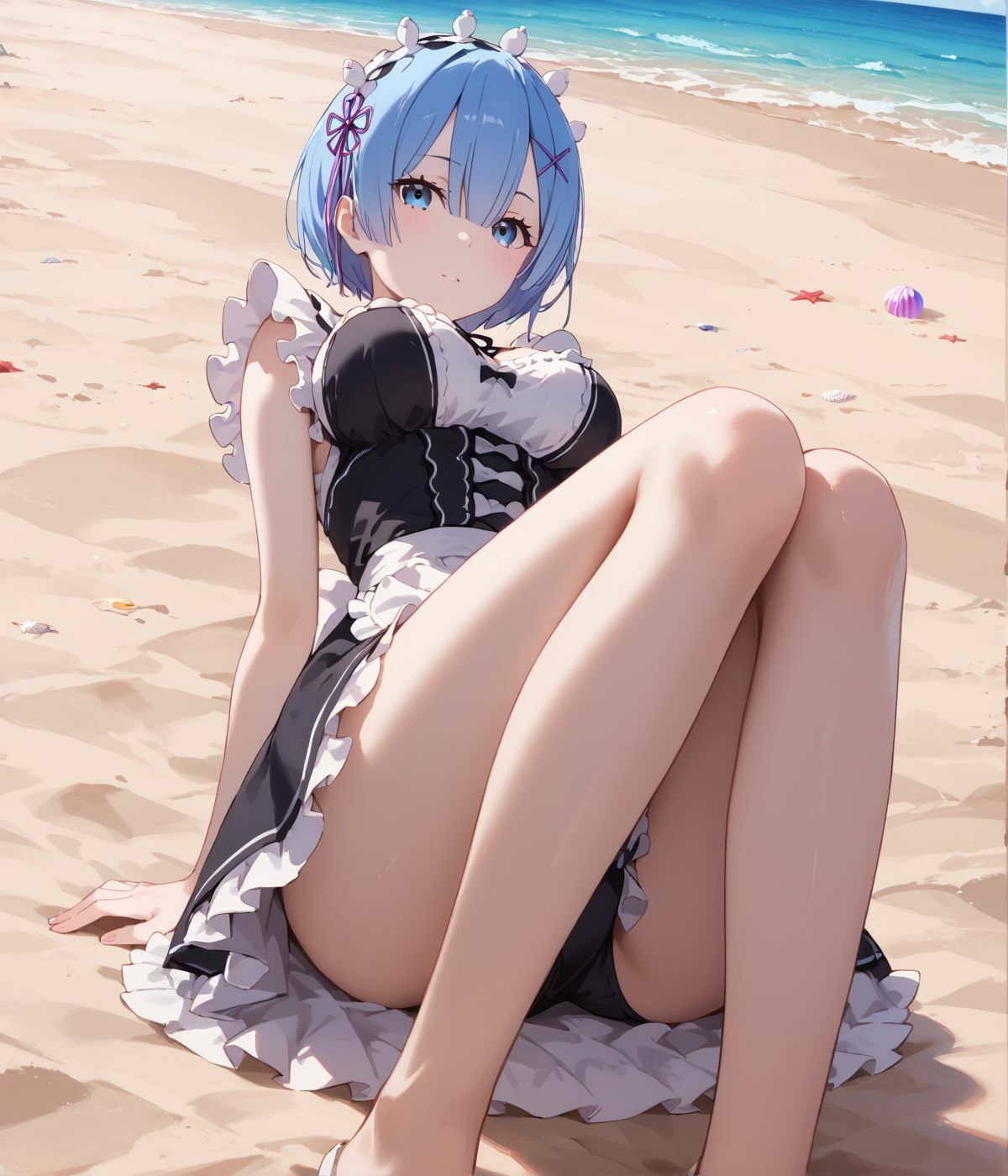 サンプル画像2:Re:ゼロ レ〇とプライベートビーチへ(FCLUB) [d_505641]