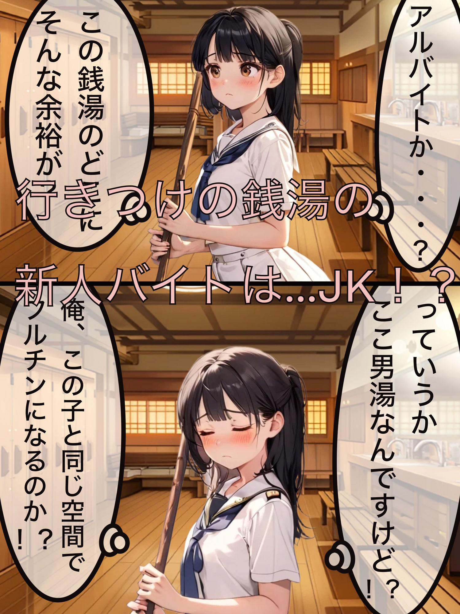 サンプル画像1:銭湯の新人バイトはJK！？(もっちもちのとりもち) [d_505902]