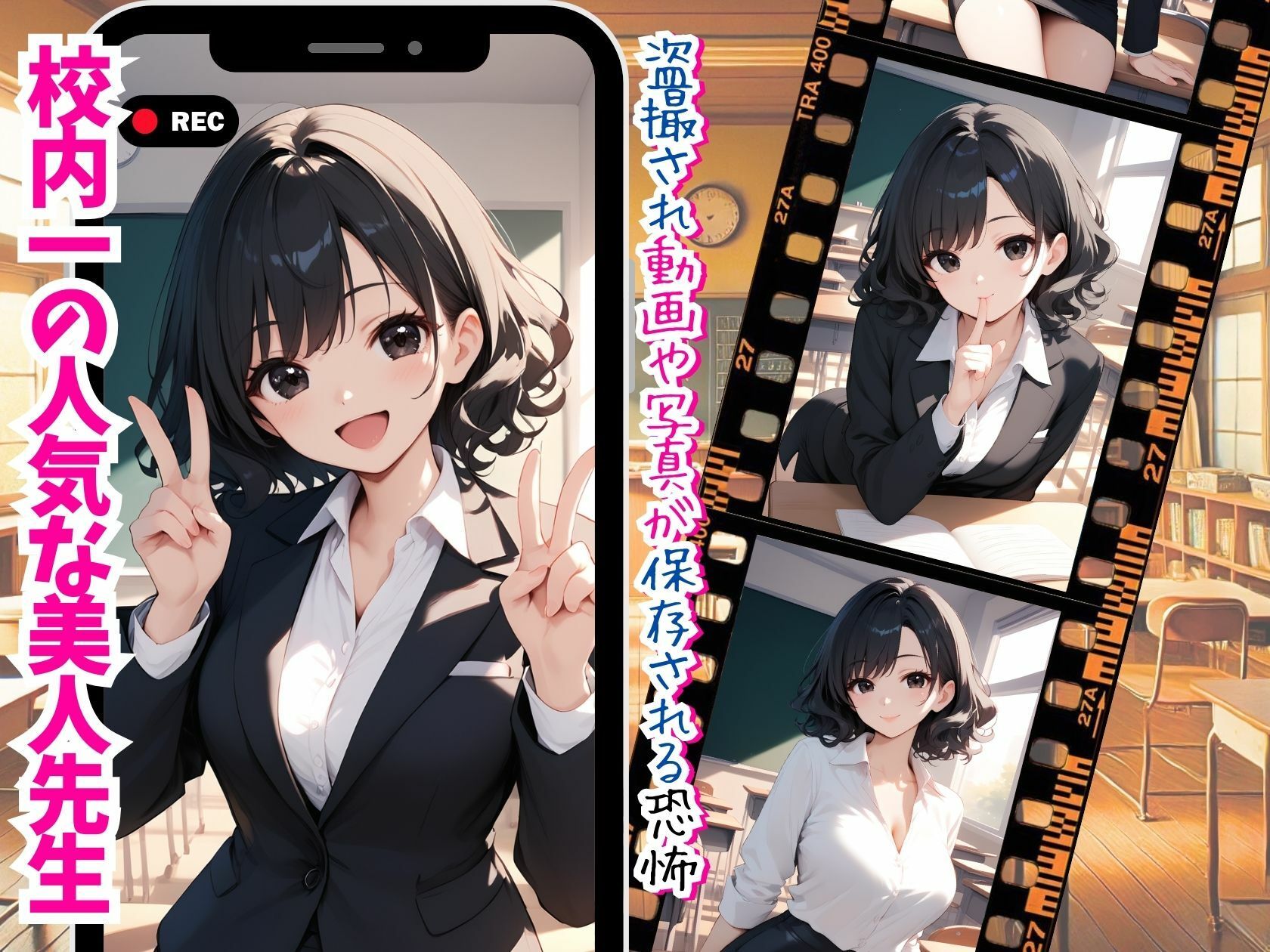 サンプル画像2:先生？もっと教えて純情先生はみんなのもの？(推し娘) [d_505967]