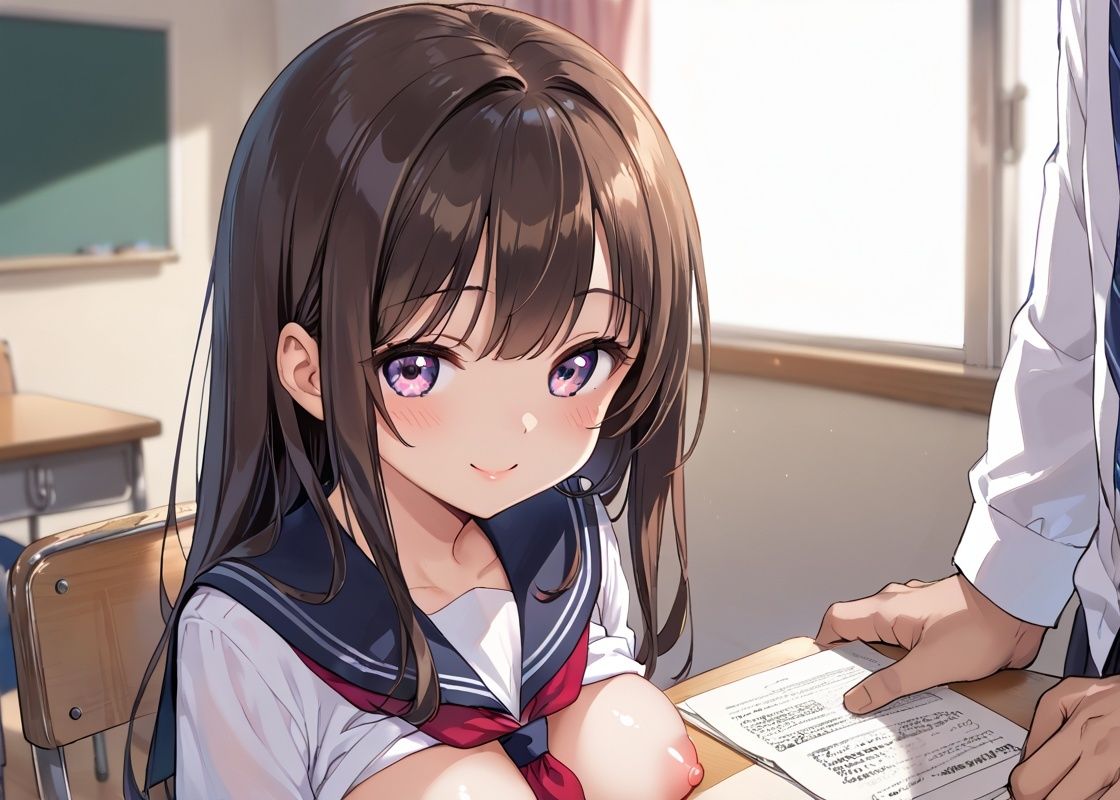 サンプル画像2:ノーブラ女子校生の卑猥な日常(sksk) [d_505970]