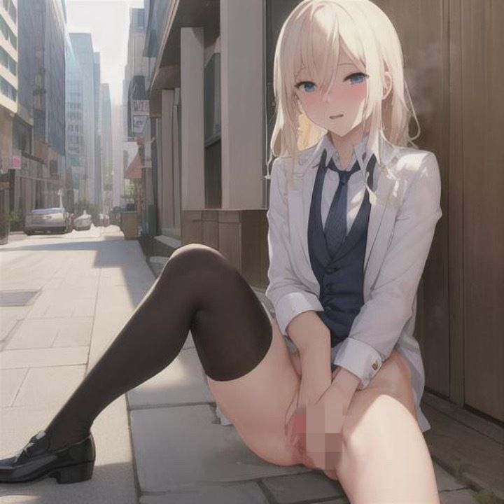 サンプル画像2:ビシッとスーツなのに露出狂  金髪ちゃん編(まんまんちん) [d_505980]