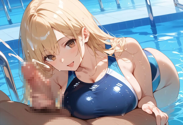 サンプル画像2:競泳選手に搾りとられるコーチ    金髪美女編  ご奉仕プレイ(宮乃森) [d_506087]