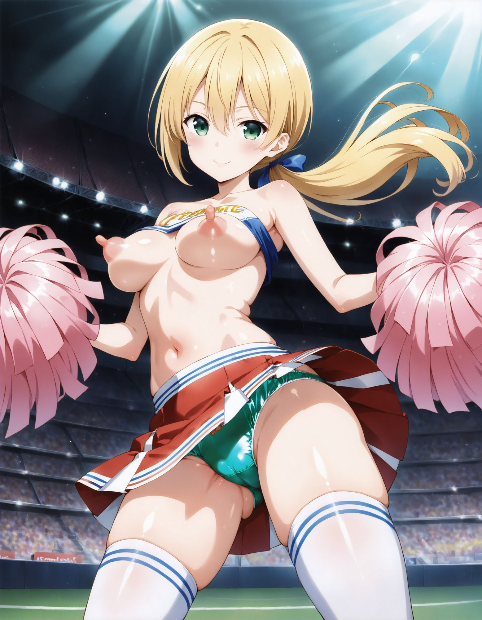 サンプル画像2:トップレスチアガールのパンチラ(D.P.H.) [d_506151]