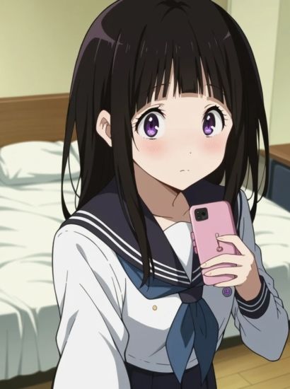 サンプル画像1:氷菓の千反田えるから送られてきた自撮り写真(自撮りサークル  イカスミ工房) [d_506181]