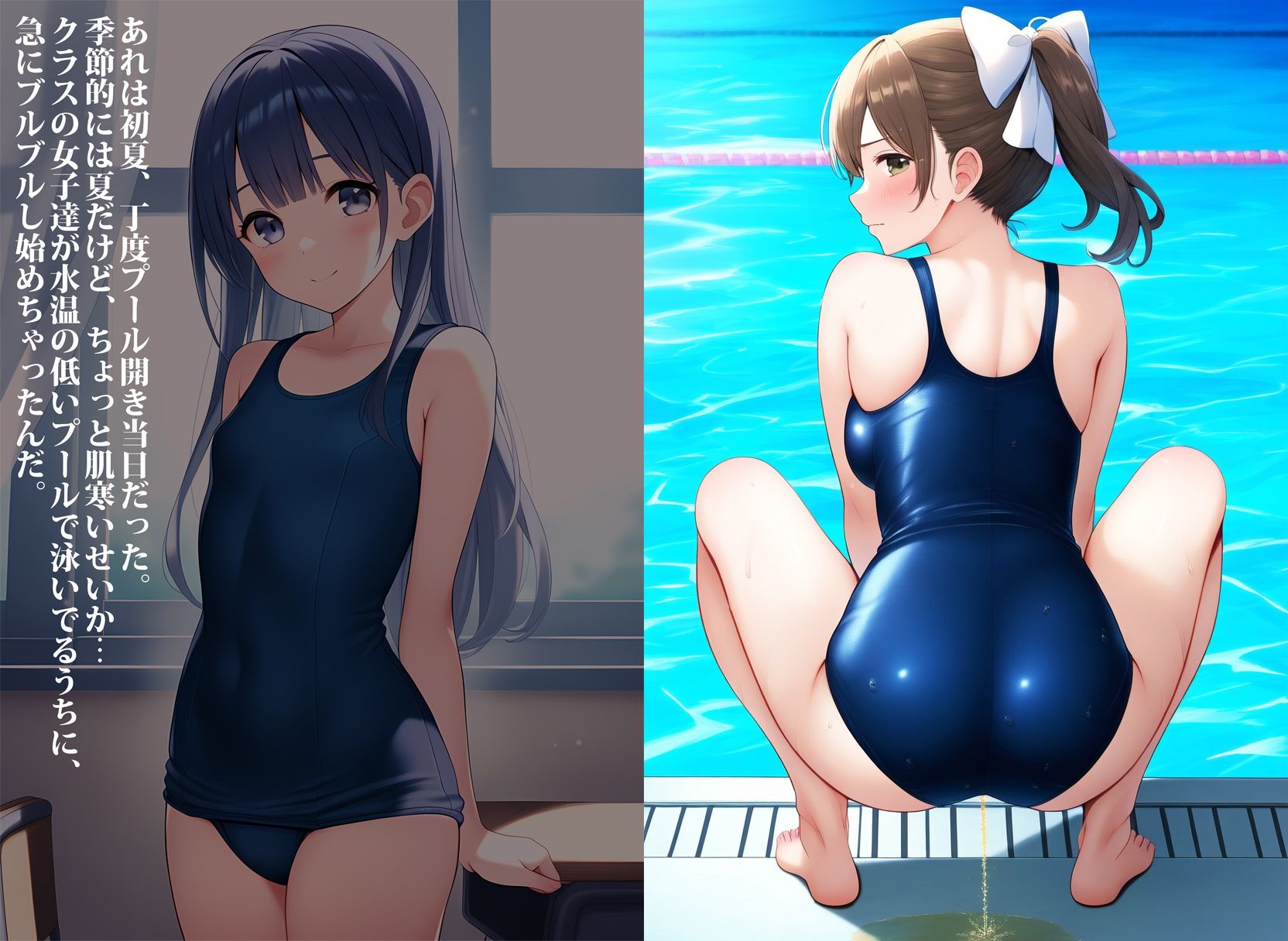 サンプル画像1:真夏のお漏らしで性に目覚めたクラスの女子達(性癖ユガ芽) [d_506210]