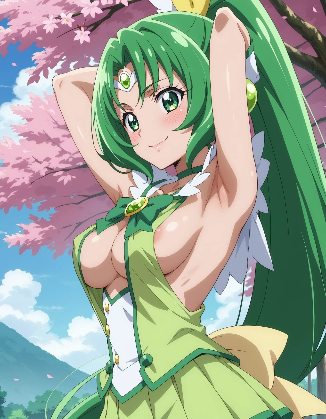 サンプル画像1:スマプリイラストエロ画像_キュア○ーチ（緑川○お）ちゃんのエロい画像集！(エロココ！) [d_506212]