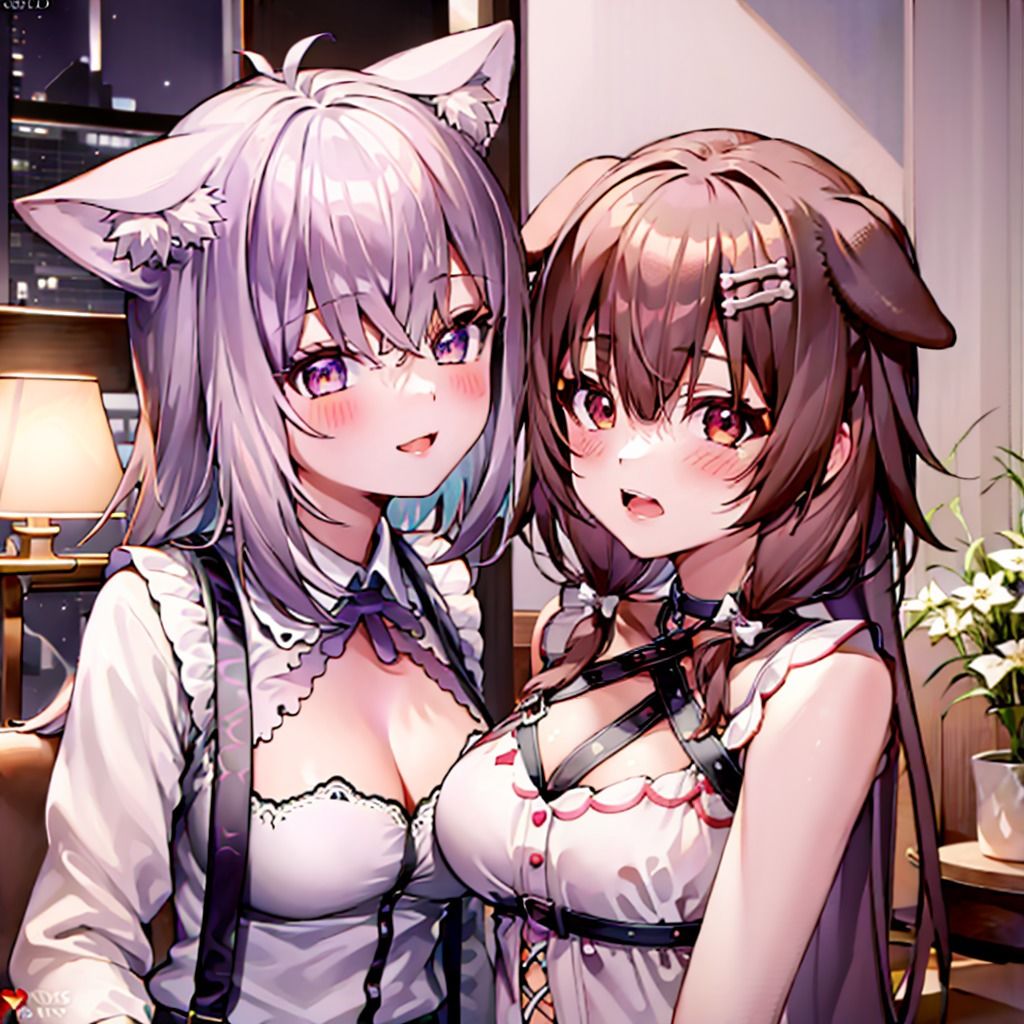 サンプル画像1:てぇてぇCG集 おかころ1 猫又お〇ゆと戌神こ〇ね(てぇてぇ堂) [d_506233]