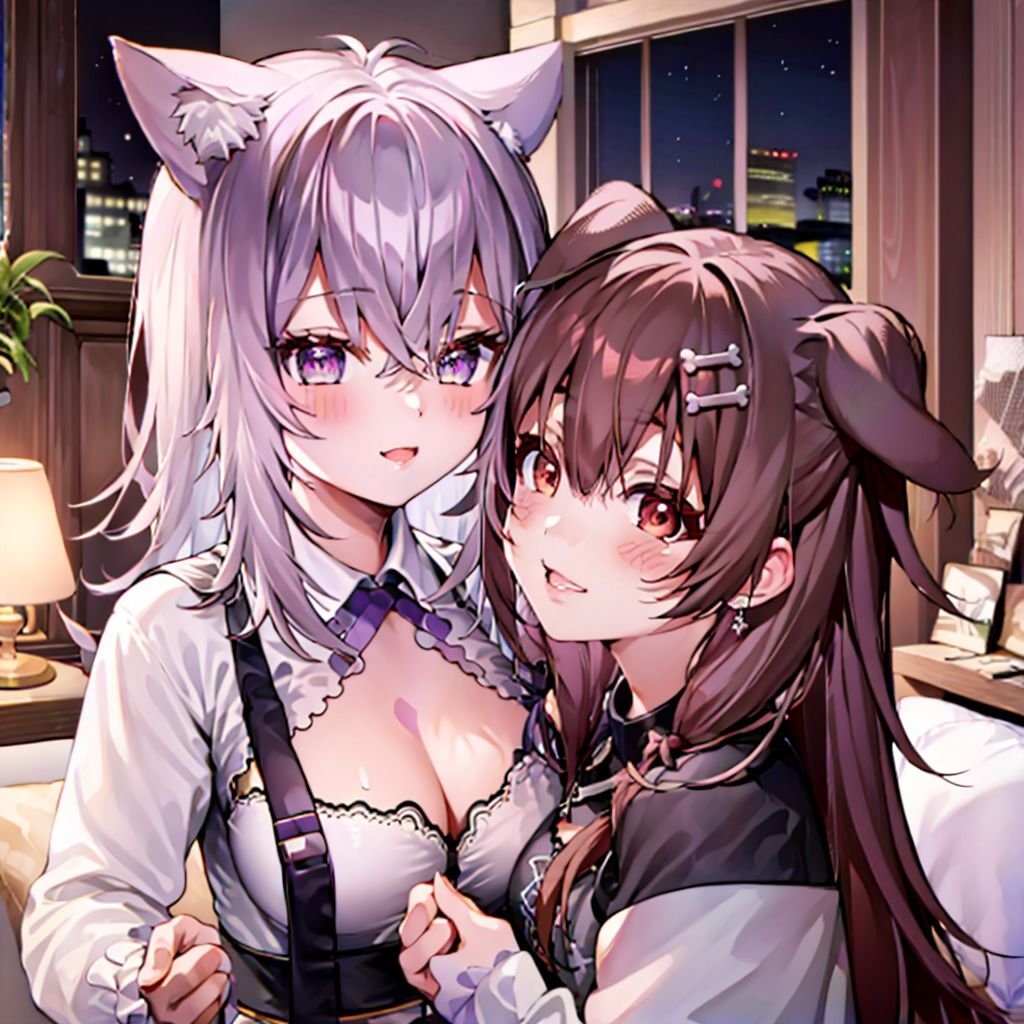 サンプル画像5:てぇてぇCG集 おかころ1 猫又お〇ゆと戌神こ〇ね(てぇてぇ堂) [d_506233]