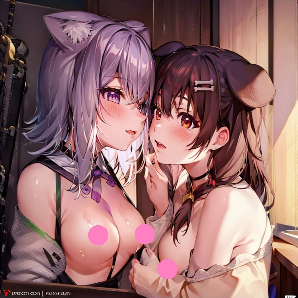 てぇてぇCG集 おかころ1 猫又お〇ゆと戌神こ〇ねの画像9