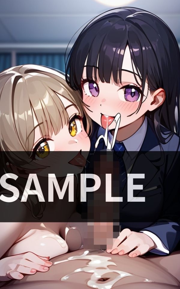 サンプル画像2:女性社員二人一組で 男性社員の性処理を行います。(苺一エロ) [d_506265]