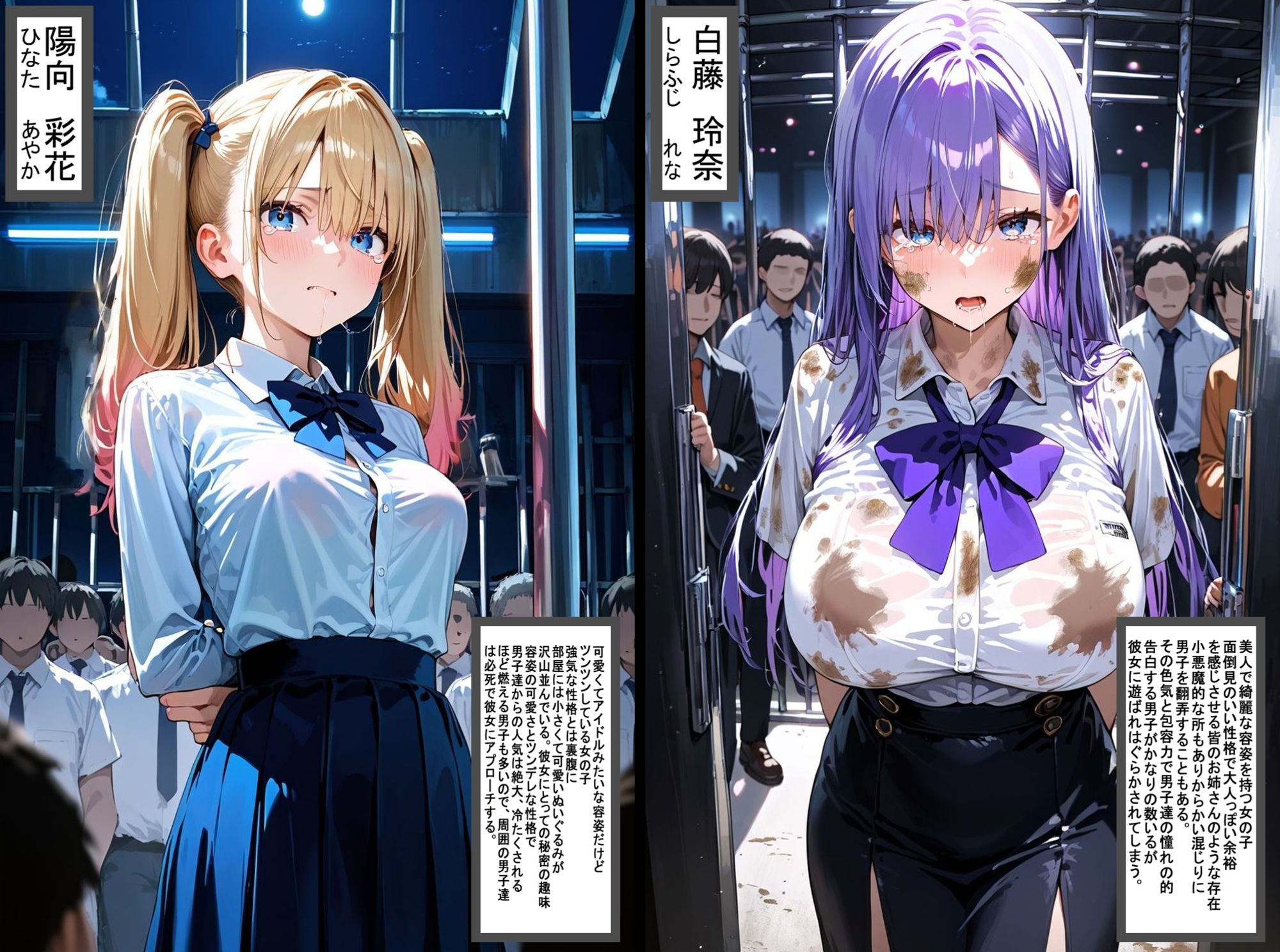 サンプル画像1:2人の狙われたJK 性奴●化計画【監禁編】（陽向・白藤）(ゆゆの森) [d_506280]