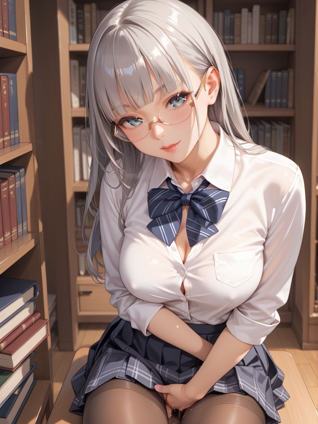 サンプル画像6:学園性活！やりまくりな女子校生たち 6【メガネ美少女たちとやりまくり！美麗な収録200枚！】(アオとハル) [d_506306]