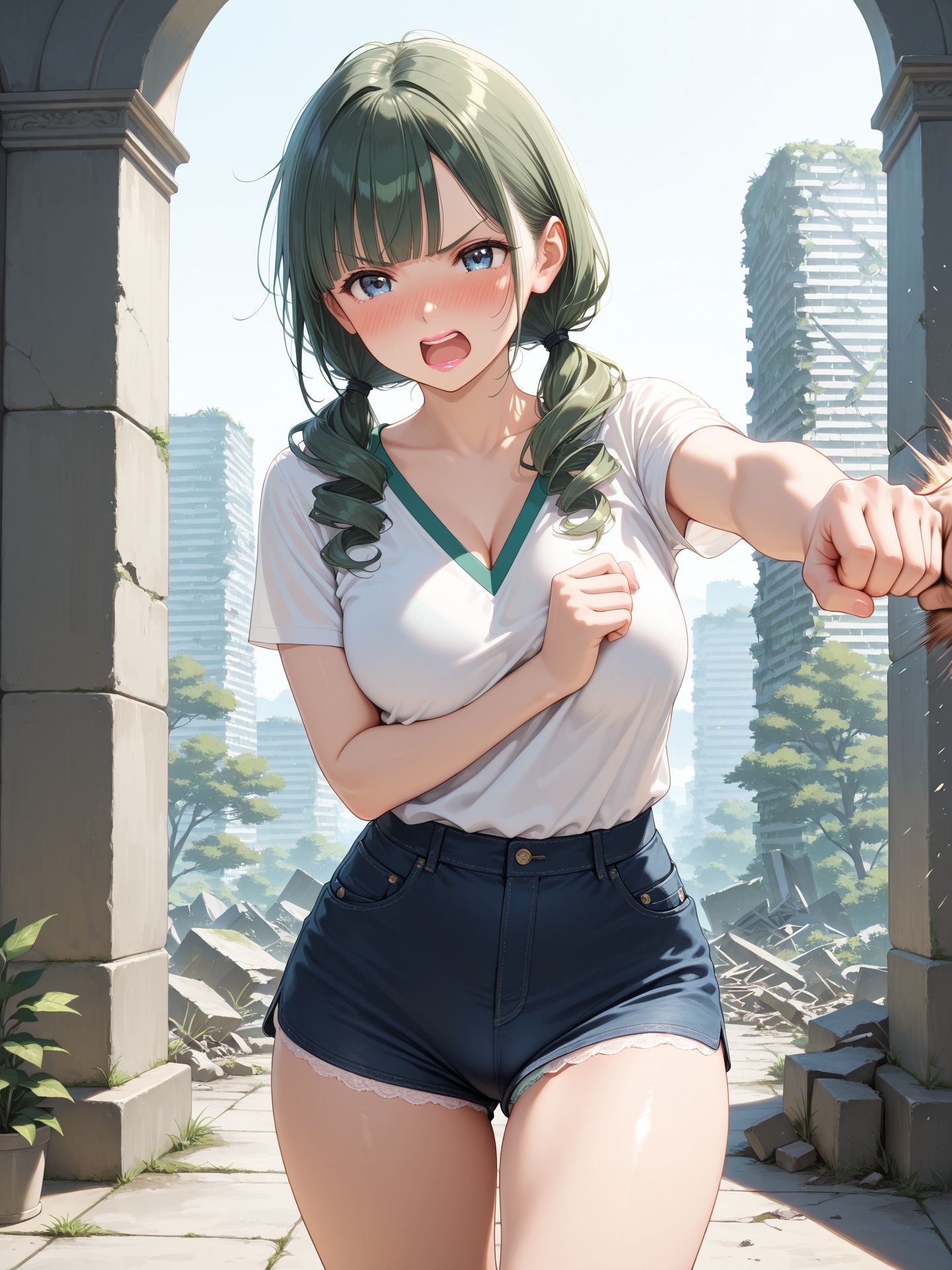 サンプル画像3:戦う女1  〜がんばってね〜(ニッチッチ) [d_506422]