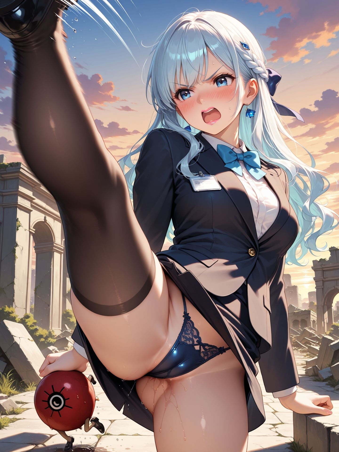 サンプル画像6:戦う女1  〜がんばってね〜(ニッチッチ) [d_506422]