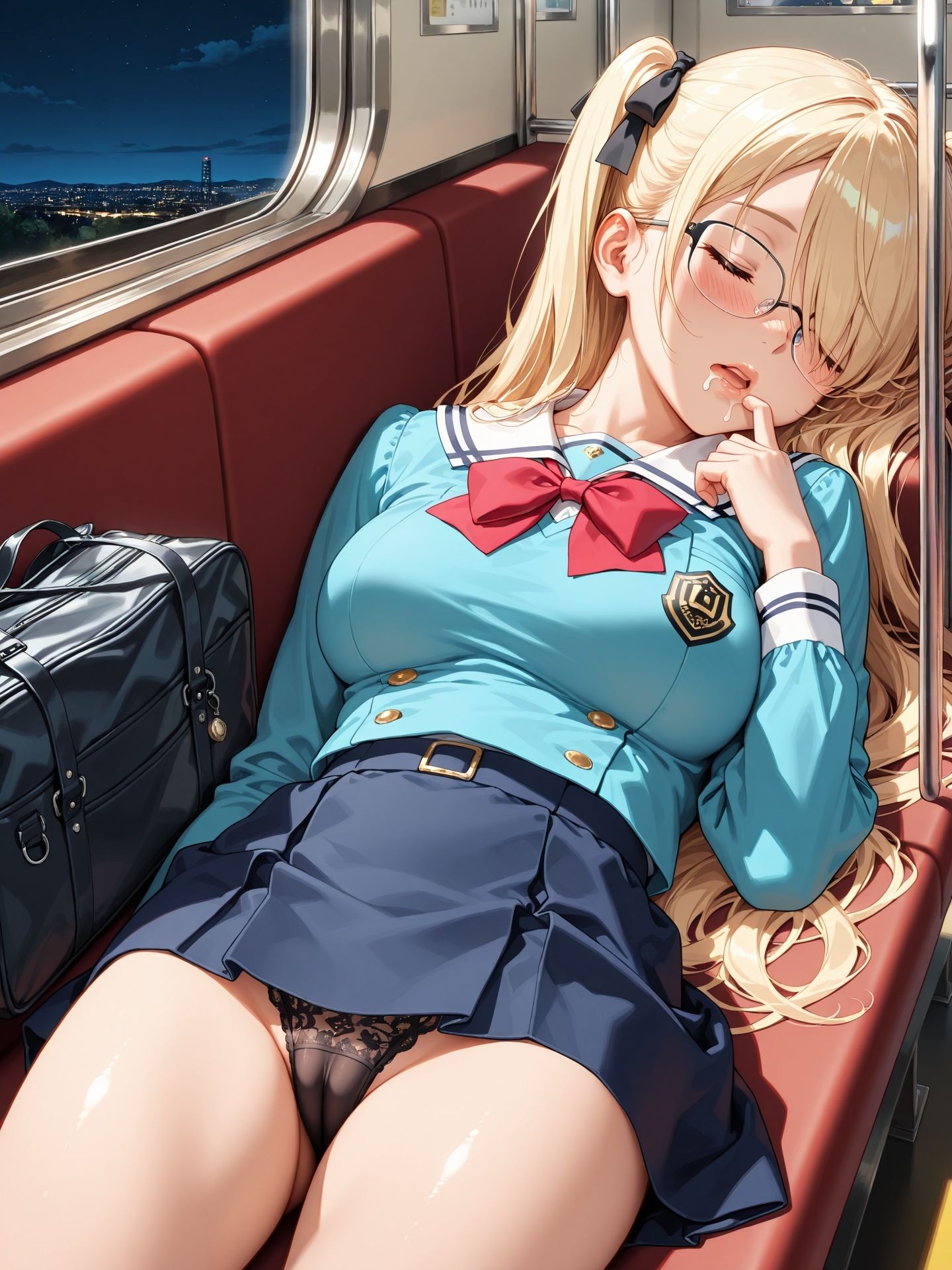 サンプル画像3:電車で寝てた1 〜疲れてるのかなぁ〜(ニッチッチ) [d_506425]