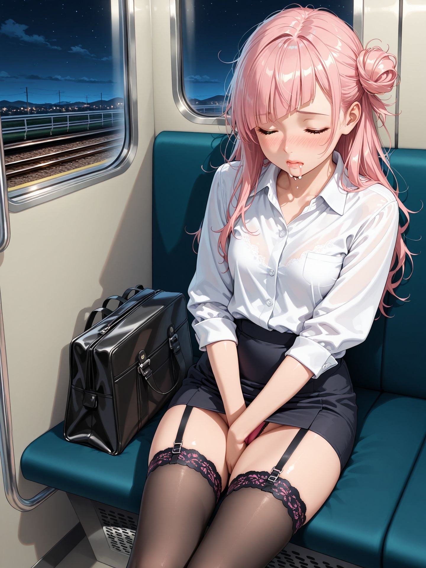 サンプル画像5:電車で寝てた1 〜疲れてるのかなぁ〜(ニッチッチ) [d_506425]