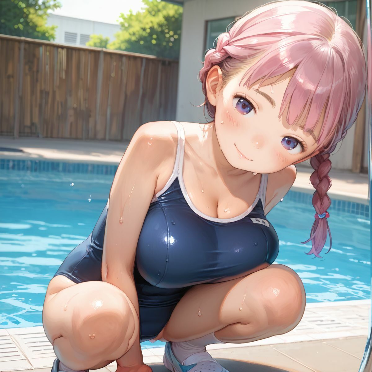 サンプル画像3:童顔巨乳女子校生のスクール水着がエロすぎる02(みかさ屋) [d_506477]