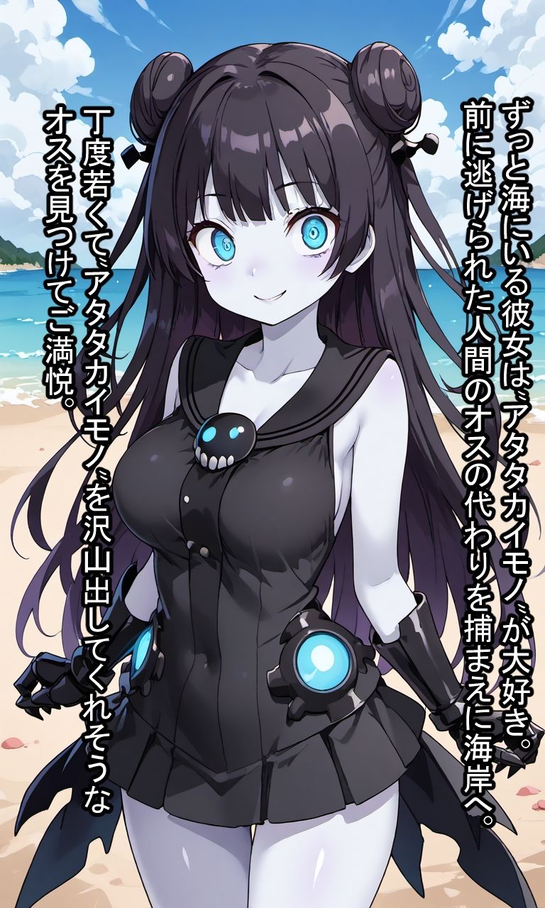 サンプル画像3:人外少女達による甘やかし画像集(アフロヘアー) [d_506664]