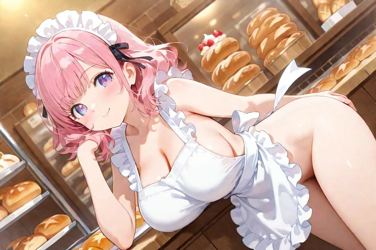 サンプル画像5:圧倒的美女CG集  パンと私どっちにする？(AI幻想工房) [d_506698]