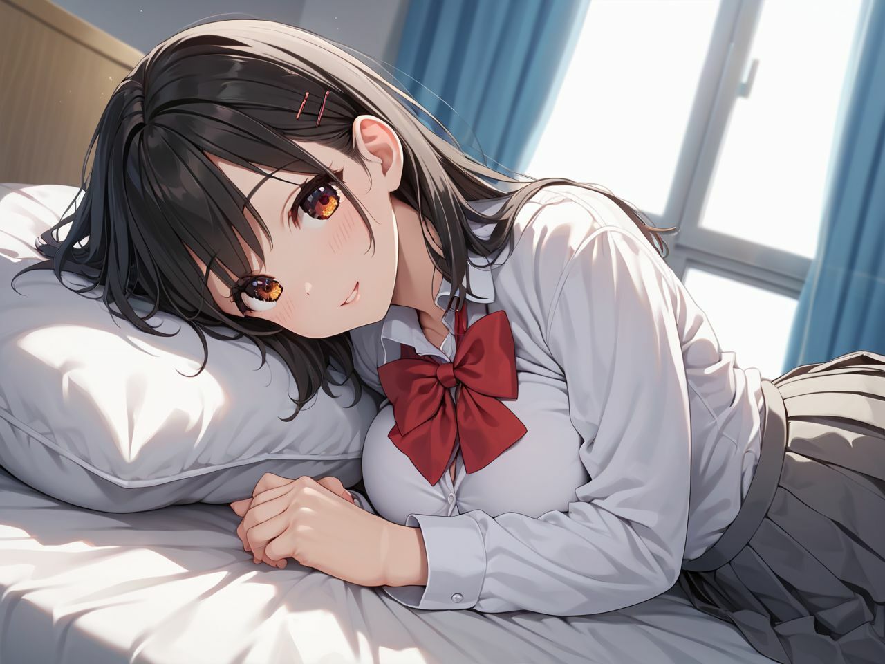 サンプル画像2:爆乳JK後輩と秘密の教室えっち(美女造) [d_506703]