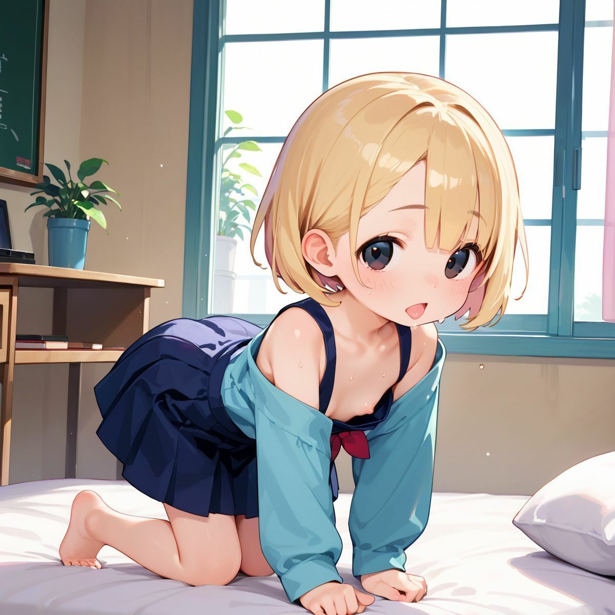 サンプル画像1:家出ぷにぷに制服少女、拾いました。02(ロリもち) [d_506741]