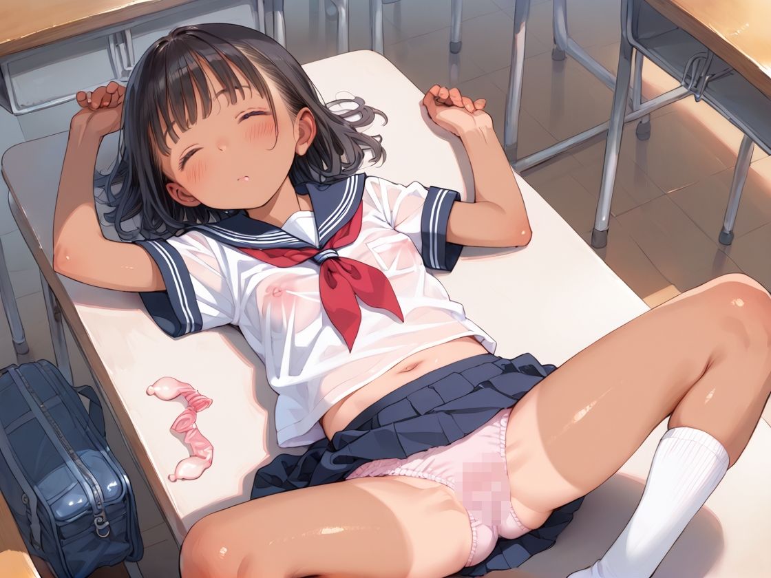 サンプル画像3:日焼娘 つるぺた少女に連続生ハメ(やきしらこ) [d_506766]