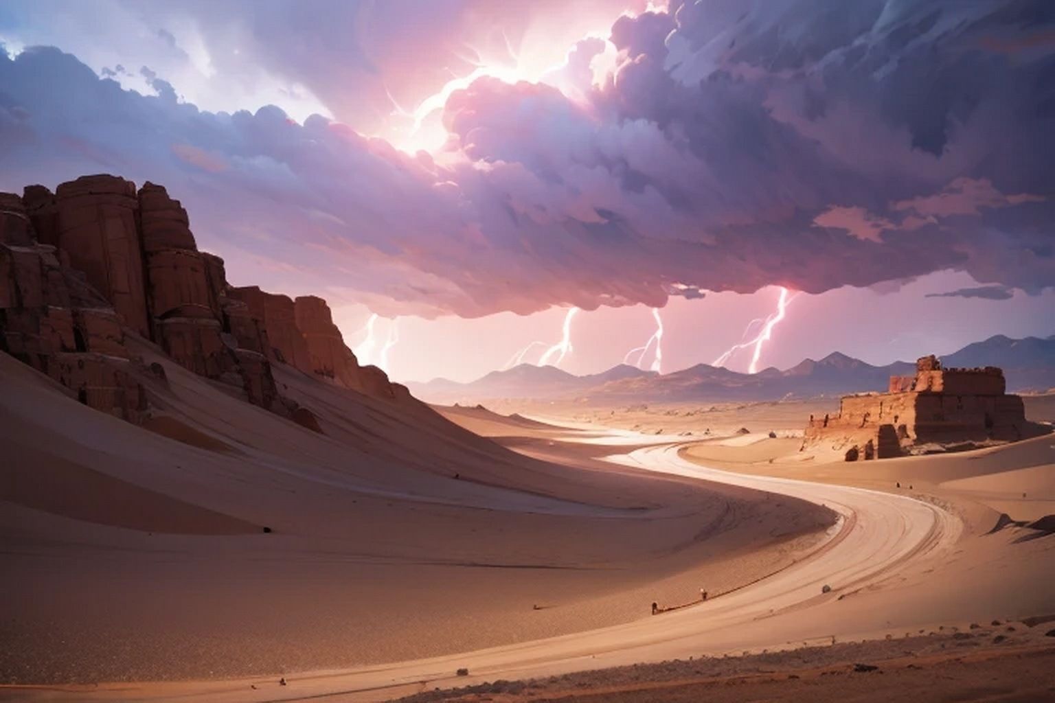 サンプル画像5:砂嵐  背景素材(豊川内角) [d_506836]