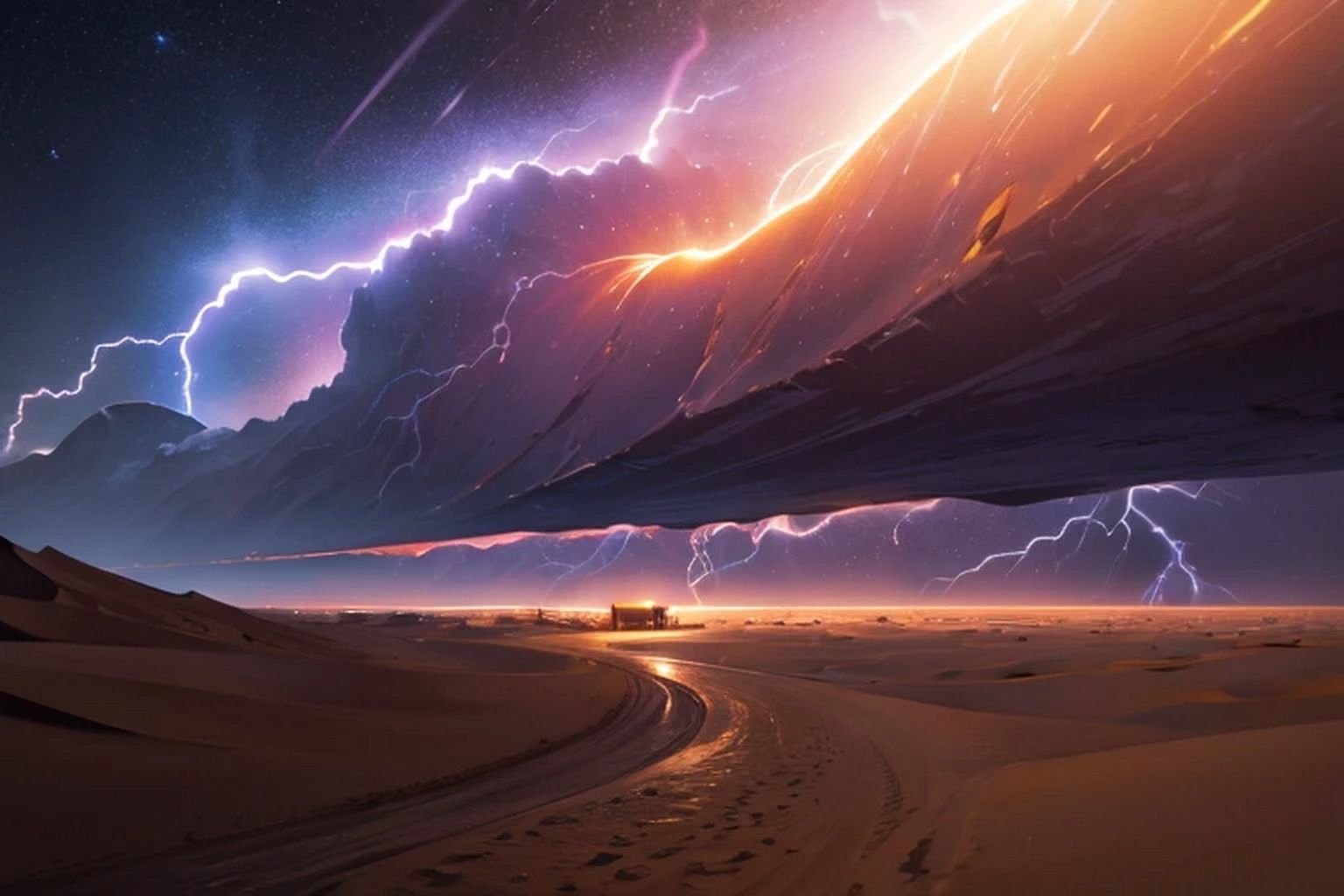 サンプル画像6:砂嵐  背景素材(豊川内角) [d_506836]