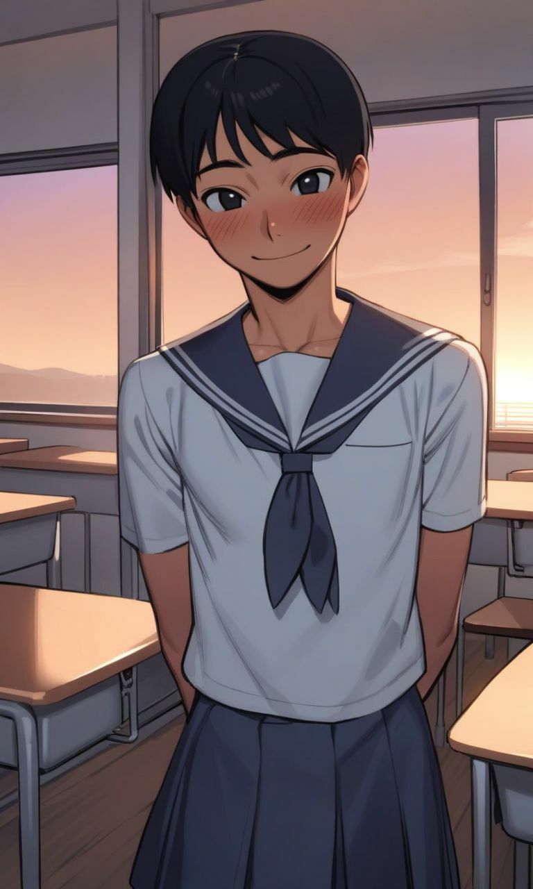 サンプル画像1:ボーイッシュ彼女を、放課後の教室で孕ませる。(ハラメウメ) [d_506850]