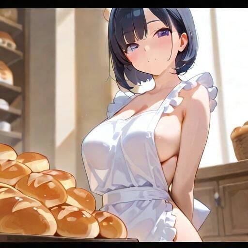 サンプル画像2:激カワ美女CG集  パン屋女子は美女だらけ(AI幻想工房) [d_506874]