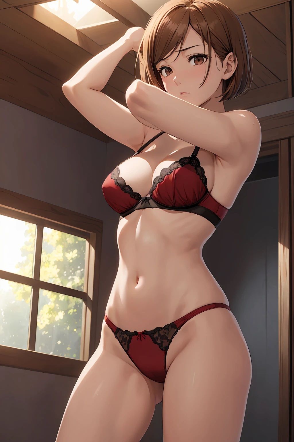 サンプル画像1:釘崎野〇薇  赤下着（108枚）(メークインアート) [d_507075]