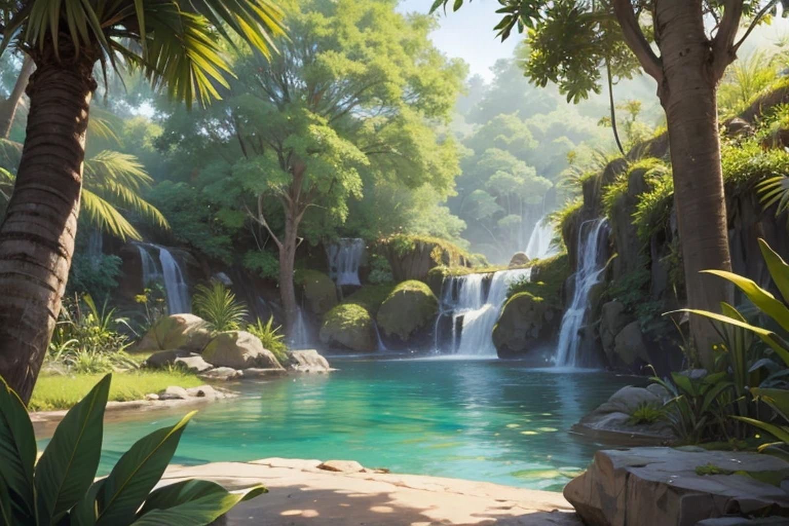 サンプル画像1:ジャングル  背景素材(豊川内角) [d_507122]