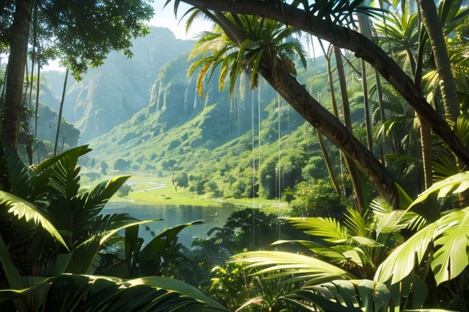 サンプル画像5:ジャングル  背景素材(豊川内角) [d_507122]